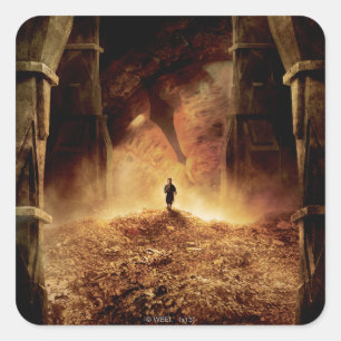 Sticker Carré BILBO BAGGINS™ dans l'oeil de SMAUG™