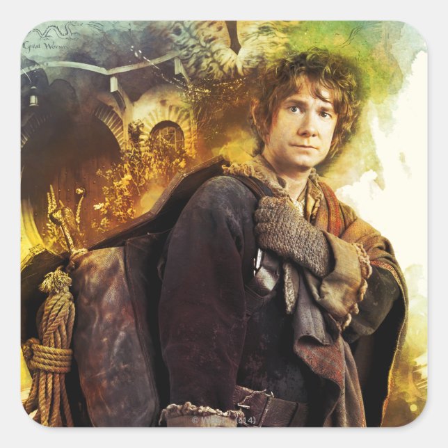 Sticker Carré BILBO BAGGINS™ et la société des nains Graphique (Devant)