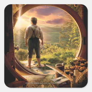 Sticker Carré BILBO BAGGINS™ Retour dans le collage de shire