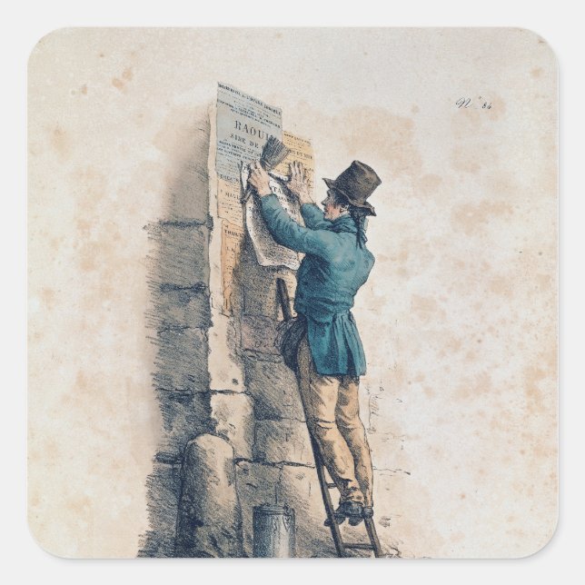 Sticker Carré Billaffiche (Devant)