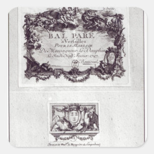 Sticker Carré Billet d'entrée pour le bal de Versailles