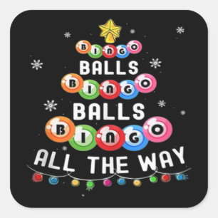Sticker Carré Bingo Balls Bingo Tout Le Chemin