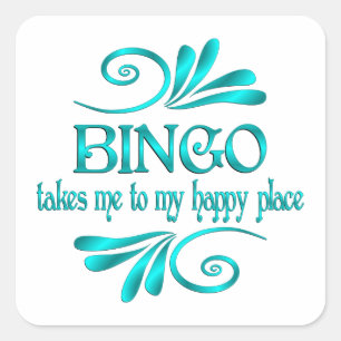 Sticker Carré Bingo Happy Place