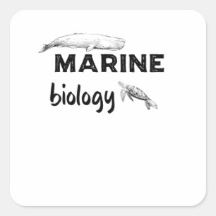Sticker Carré Biologie marine