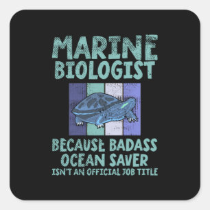 Sticker Carré Biologiste marin Biologie marine