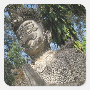 Sticker Carré Birdman Wai ... Nong Khai, Isaan, Thaïlande