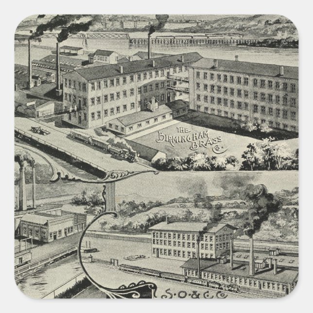 Sticker Carré Birmingham Brass Co (Devant)
