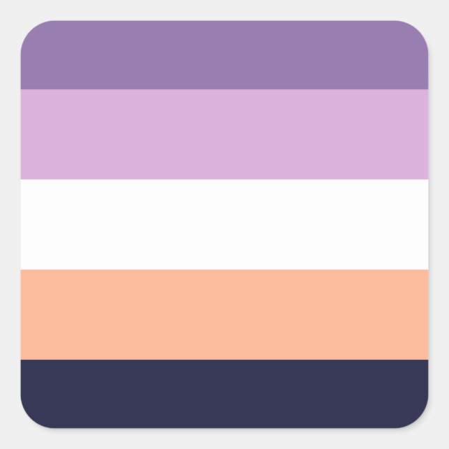Sticker Carré Biromantic Pride Flag (Devant)