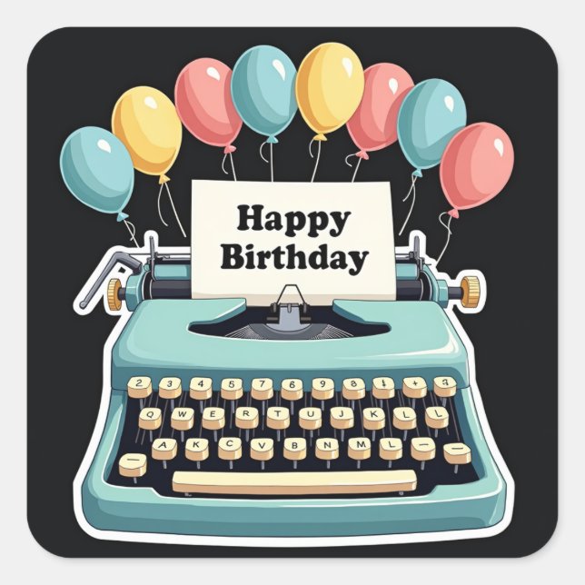 Sticker Carré Birthday Bliss (Devant)