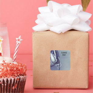 Sticker Carré Birthday Grey Net & Volleyball