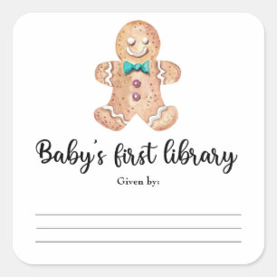 Sticker Carré Biscuits de Noël - Première bibliothèque de bébé