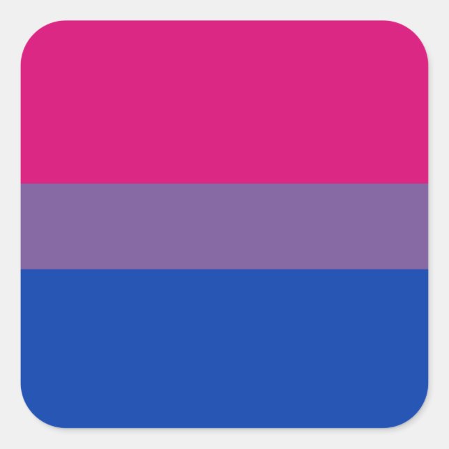 Sticker Carré Bisexual pride (Devant)