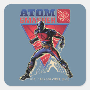 Sticker Carré Black Adam   Graphique de personnage d'Atom Smashe