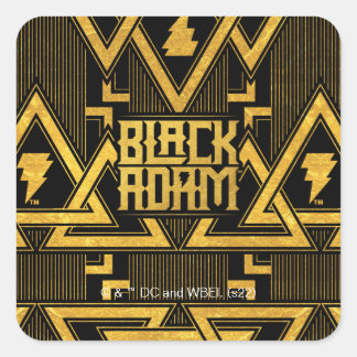 Sticker Carré Black Adam Lightning Bolt Motif triangulaire
