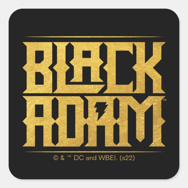 Sticker Carré Black Adam Stacked Name Graphic (Devant)