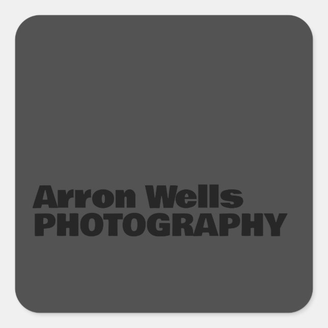 Sticker Carré Black on Black Modern Bold Typographie (Devant)