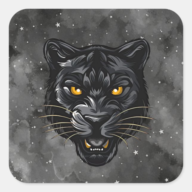 Sticker Carré Black Panther (Devant)