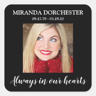 Sticker Carré Black Photo élégant