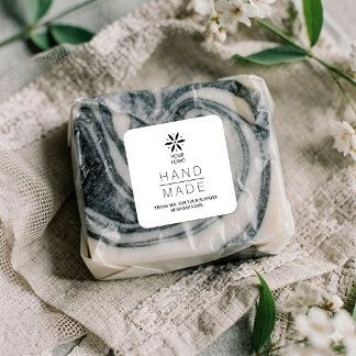 Sticker Carré Black White Logo Minimalist Business Support TMF26