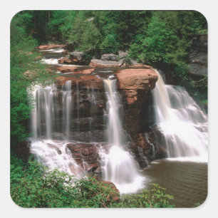 Sticker Carré Blackwater Falls, Virginie-Occidentale, pittoresqu