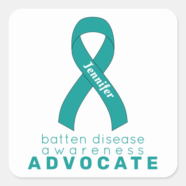 Sticker Carré blanc Batten Disease Advocate (Devant)