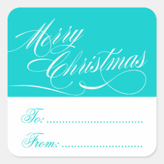 STICKER CARRÉ BLANC D'AQUA CADEAUX DE BALISES CADEAUX DE NOËL