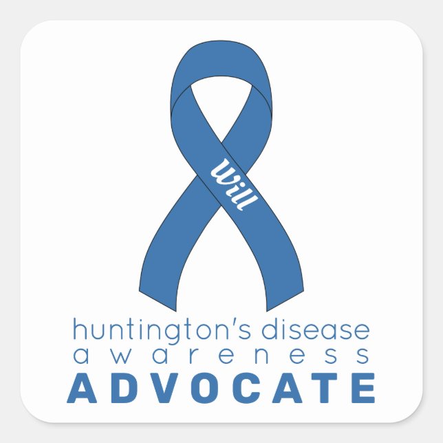 Sticker Carré blanc de Huntington's Disease Advoca (Devant)