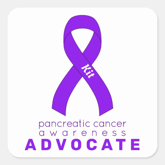 Sticker Carré blanc de Pancreatic Cancer Advocker (Devant)