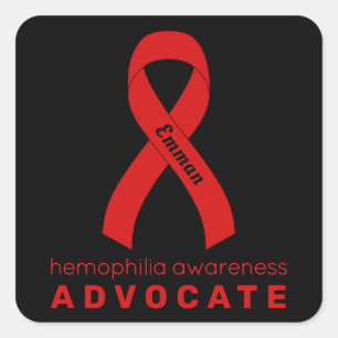 Sticker Carré blanc Hemophilia Advocacy
