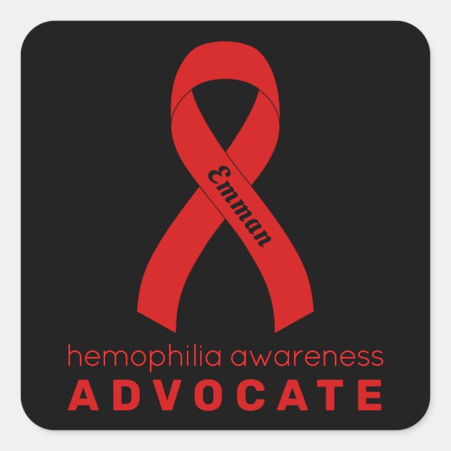 Sticker Carré blanc Hemophilia Advocacy (Devant)