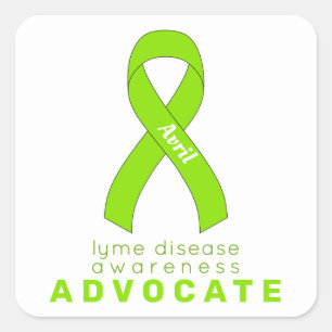 Sticker Carré blanc Lyme Disease Advocate