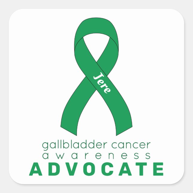 Sticker Carré blanc pour avocat contre le cancer d (Devant)
