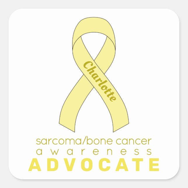 Sticker Carré blanc Sarcoma/Bone Cancer Advocker (Devant)