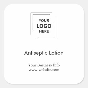 Sticker Carré BLANCHE   Logo professionnel personnalisé