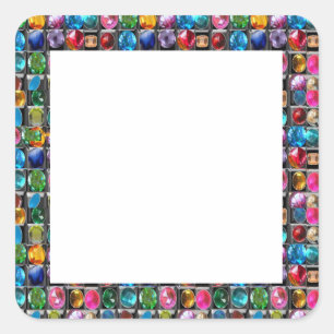 STICKER CARRÉ BLANCS EN CRISTAL DE CADRE DE PERLE DE GEMME :