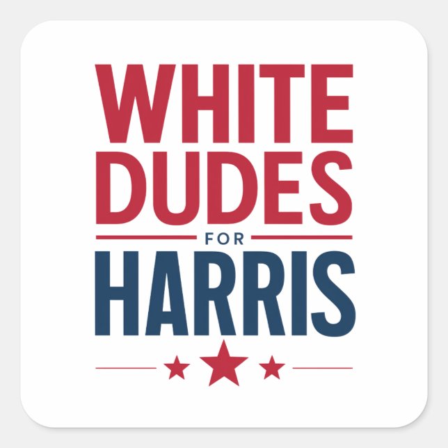 Sticker Carré Blancs pour l'élection de Harris Kamala Harris 202 (Devant)