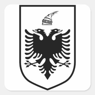 Sticker Carré Blason de l'Albanie