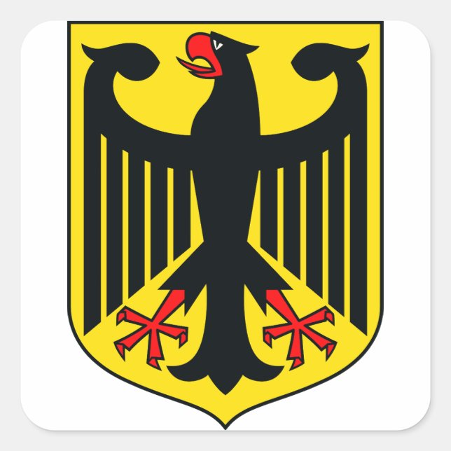 Sticker Carré Blason de l'Allemagne (Devant)