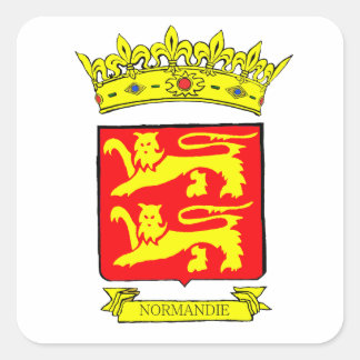 STICKER CARRÉ BLASON NORMANDIE
