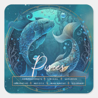 Bleu céleste Poissons pourpres Imaginaire Zodiac