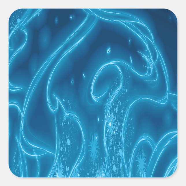 Sticker Carré bleu électrique (Devant)