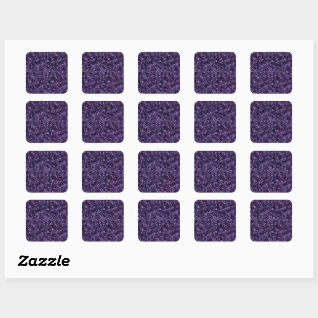 Sticker Carré Bleu Encrier Pavé Patchwork Motif Terrazzo (Feuille)