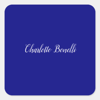 Sticker Carré Bleu marin minimaliste professionnel