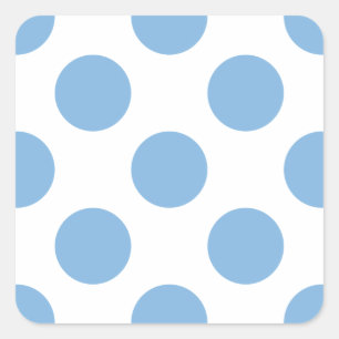 Sticker Carré Bleu Placide pois
