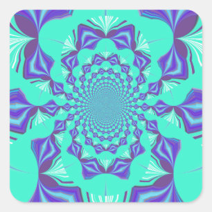 Sticker Carré Bleu précieux