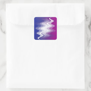 Sticker Carré Bleu violet blanc