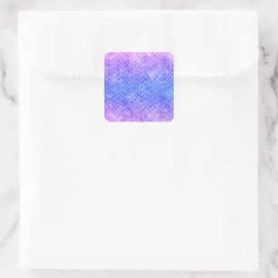 Sticker Carré Bleu violet étoile Ciel Galaxie Aquarelle