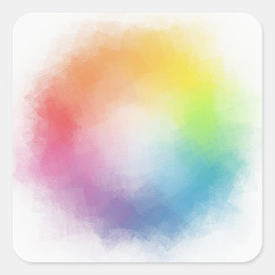 Sticker Carré Bleu Violet Vert Rose Rouge Jaune Personnalisé