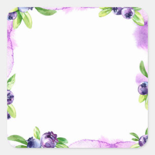 Sticker Carré Bleu Watercolor scrapbook
