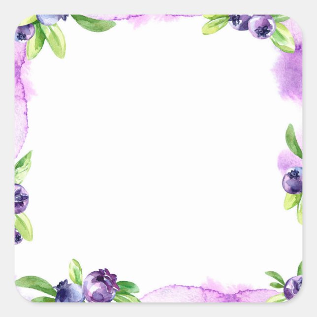 Sticker Carré Bleu Watercolor scrapbook (Devant)